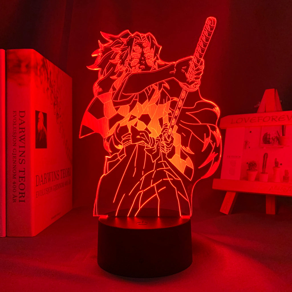 Kimetsu No Yaiba Kokushibou Anime Figure LED Lamp Home Bedroom Desk Decoration Small Night Light Children's Festival Birthday gifts