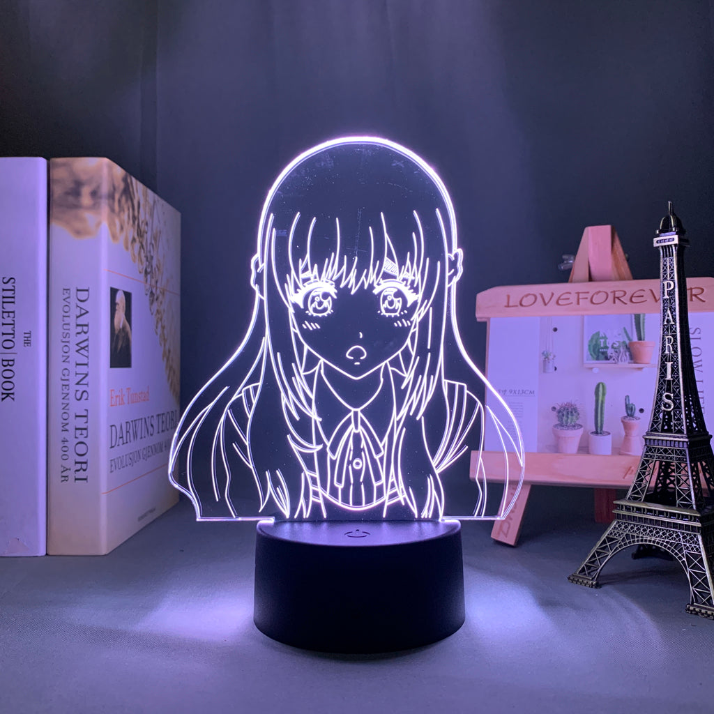 High Rise Invasion Kuon Shinzaki 3D LED Lamp Anime Figure Bedroom Desk Decoration Small Night Light for Children's Festival Birthday Gifts Neon Lights With Remote