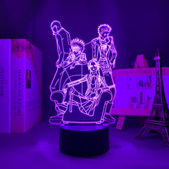 3D LED Lamp Anime Figure Bedroom Desk Decoration Small Night Light for Children's Festival Birthday Gifts Nana Black Stone Neon Lights With Remote
