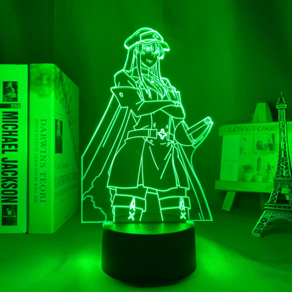 Anime 3d Lamp Akame Ga Kill Esdeath LED Night Light for Room Decor Nightlight Birthday Gift Manga Akame Ga Kill Neon Light