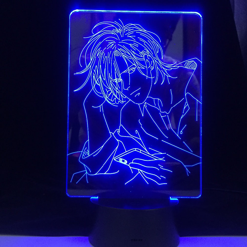New Design Banana Fish ASH LYNX EIJI OKUMURA 3D ANIME LAMP Night lights lampara For Christmas Gift Table Lamp Fast Dropshipping
