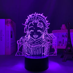 3D LED Lamp Anime  Demon Slayer Tanjiro Kamado Small Night Light for Kids  Home Bedroom Desk Decoration USB Charging