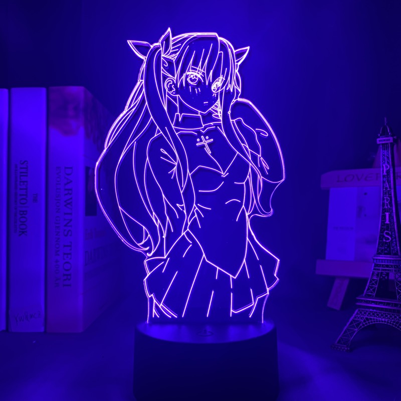 3d Lamp Anime Fate Stay Night Rin Tohsaka Night Light for Kids Room Decor Birthday Gift Manga Fate Stay Night Lamp Rin Tohsaka