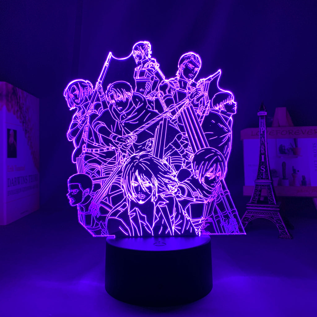 Anime Led Light Attack on Titan Wallpaper Group for Kid Bedroom Decoration Child Birthday Gift Manga AOT Attack on Titan 3d Lamp