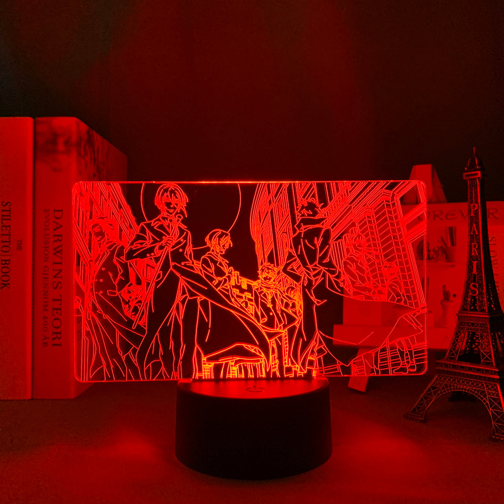 Manga Moriarty The Patriot 3D LED Lamp Anime Figure Bedroom Desk Decoration Small Night Light for Children's Festival Birthday Gifts Neon Lights With Remote