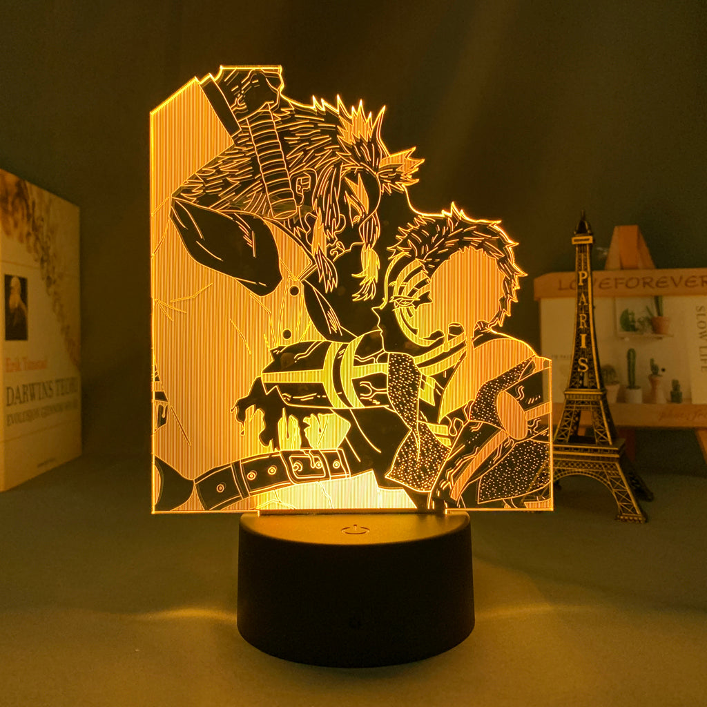 Kimetsu No Yaiba LED Night Light for Childrens gifts Bedroom Decoration Demon Slayer Kyojuro Rengoku 3D Neon Lights