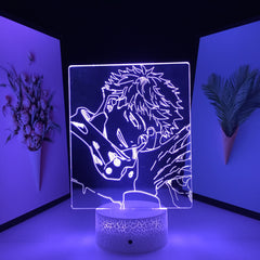 Anime Jujutsu Kaisen Yuji Itadori 3D LED Lamp  Night Light Lamp for Home Bedroom Decor USB