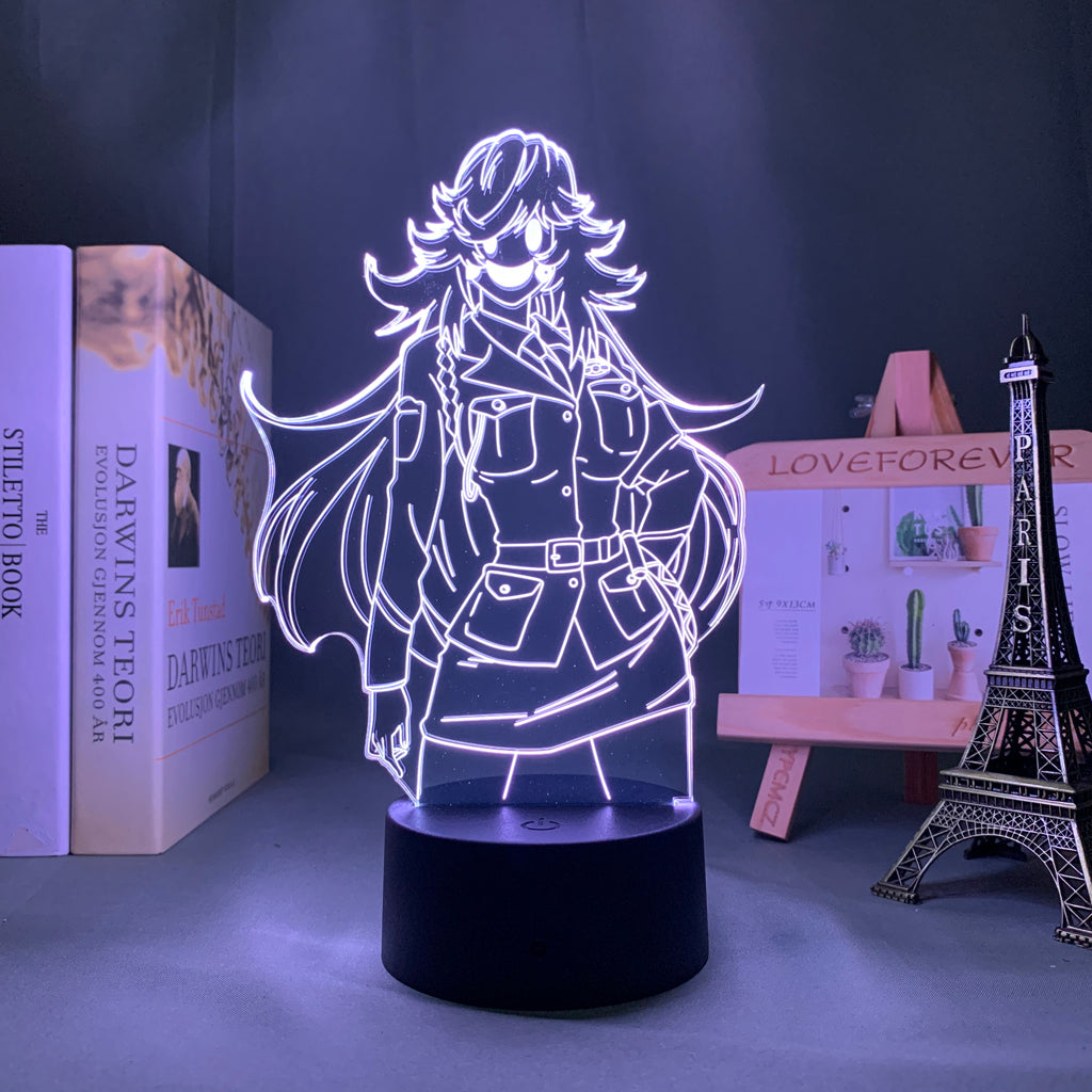 3D LED Lamp Anime Figure High Rise Invasion Nishi Yayoi Bedroom Desk Decoration Small Night Light for Children's Festival Birthday Gifts Neon Lights With Remote