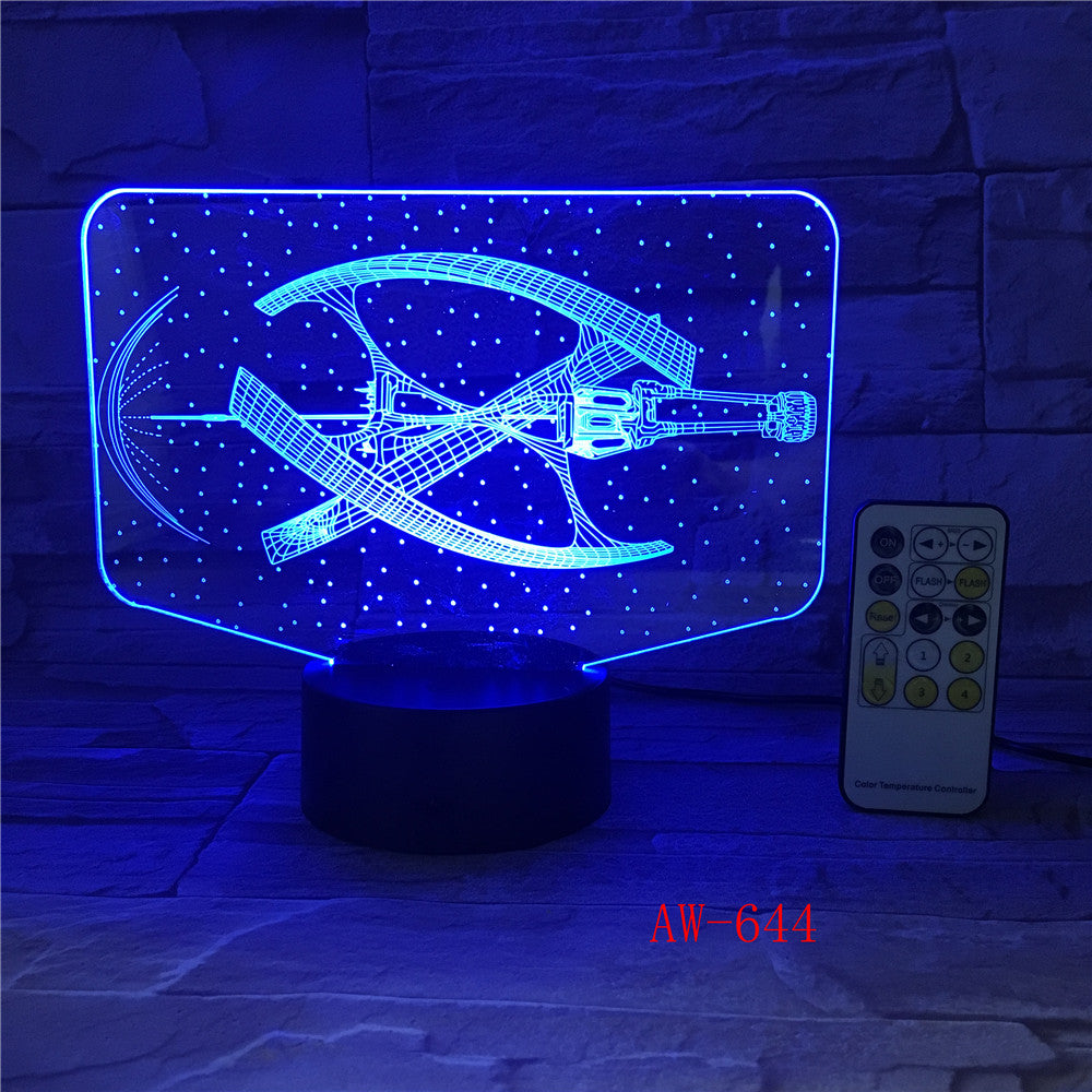 7 Colorful Changeable Mood LED Lamp 3D Led Spaceship Earth Space Desk Lighting Bedroom Bedside Decor Night Light Gifts AW-644