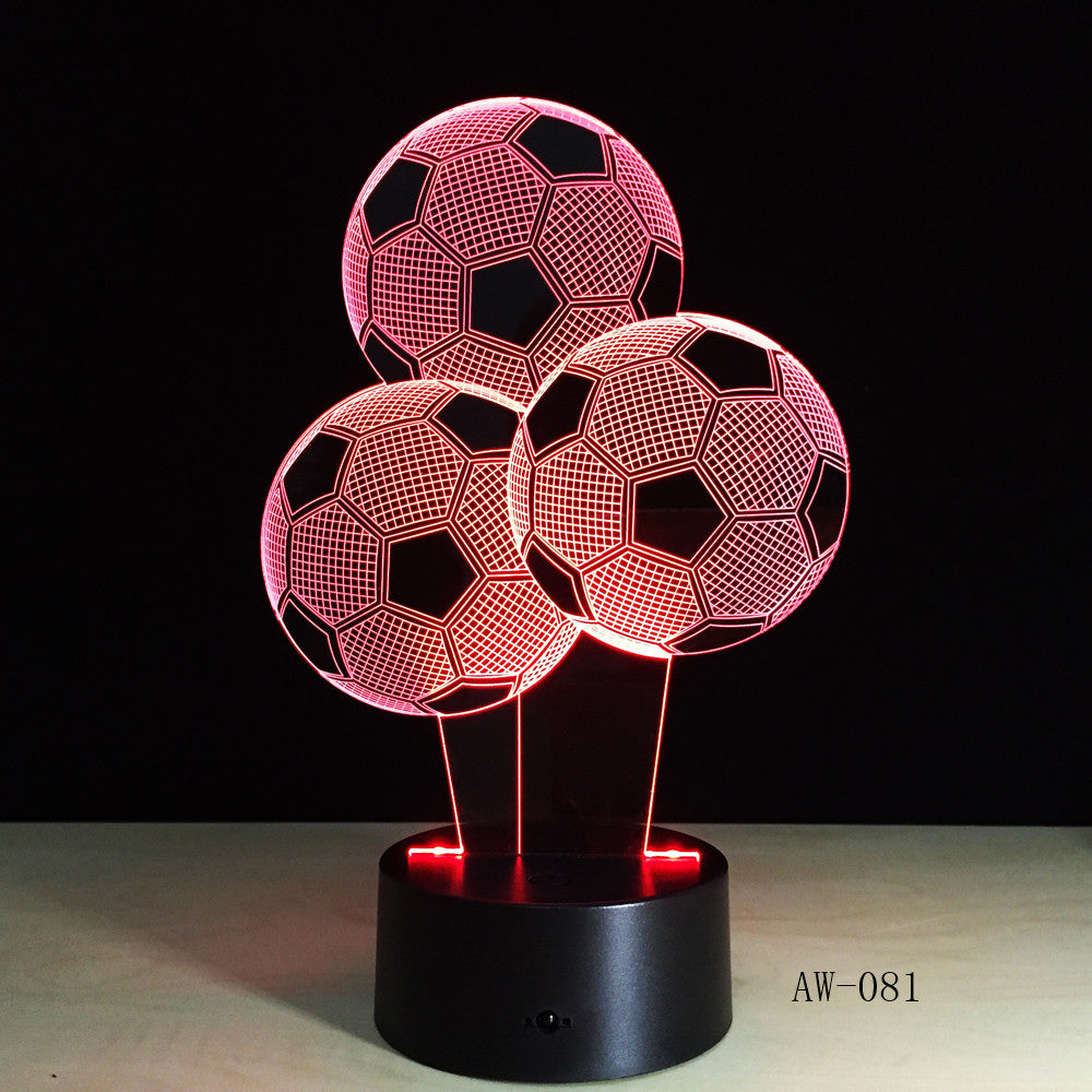 Football Balloon Night Light Sporting 3D LED USB Lamp RC Touch Remote Controller Colorful Gradient Visual Boy Gift AW-081