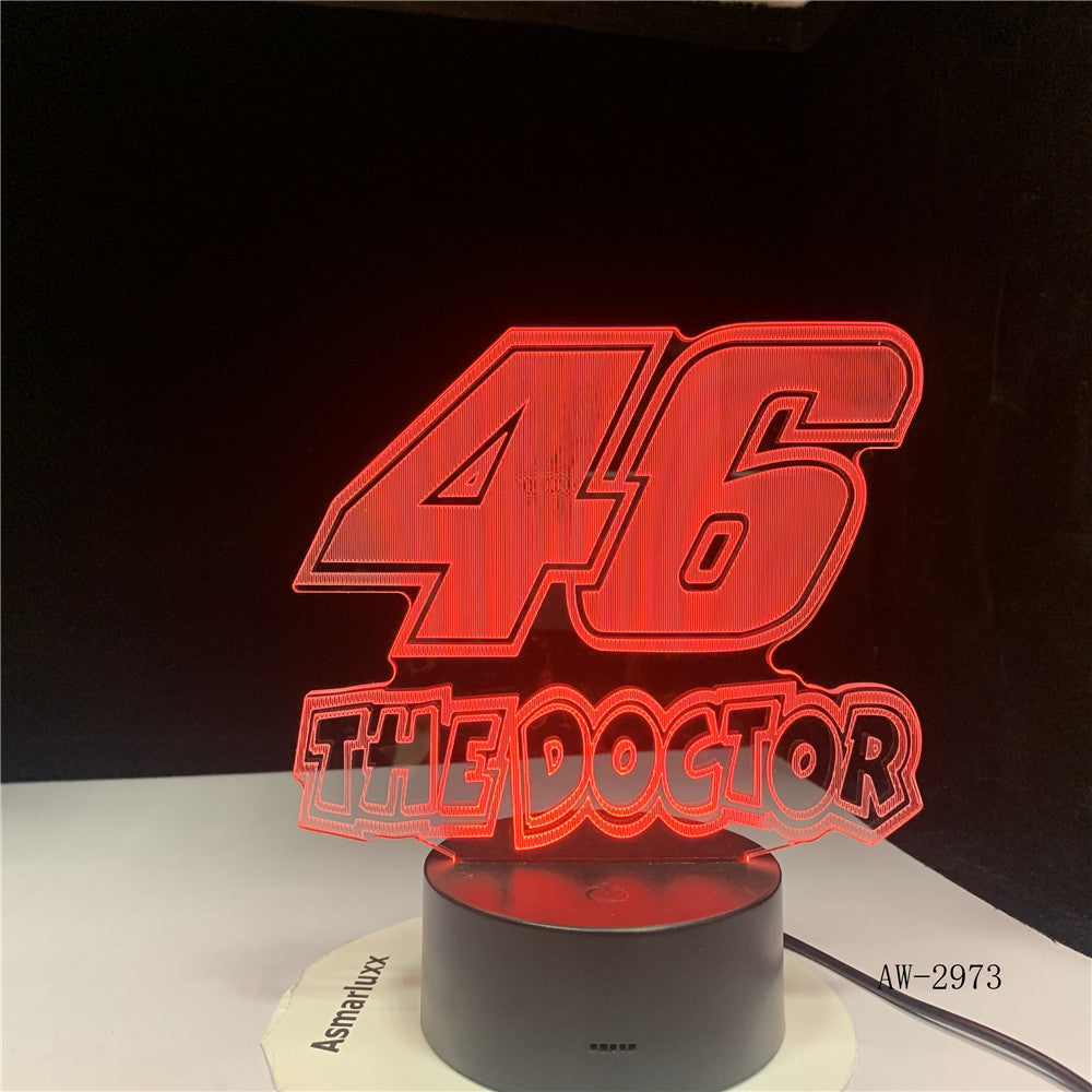46 The Doctor 3D LED LAMP NIGHT LIGHT Drop Shipping Hot RGBW Bulb Christmas Decorative Gift Cartoon Toy Luminaria AW-2973