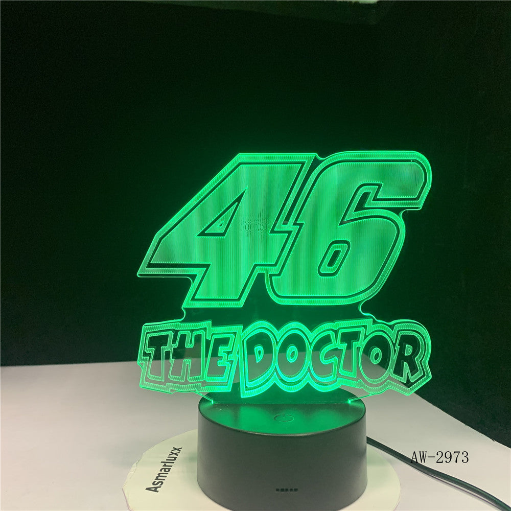 46 The Doctor 3D LED LAMP NIGHT LIGHT Drop Shipping Hot RGBW Bulb Christmas Decorative Gift Cartoon Toy Luminaria AW-2973