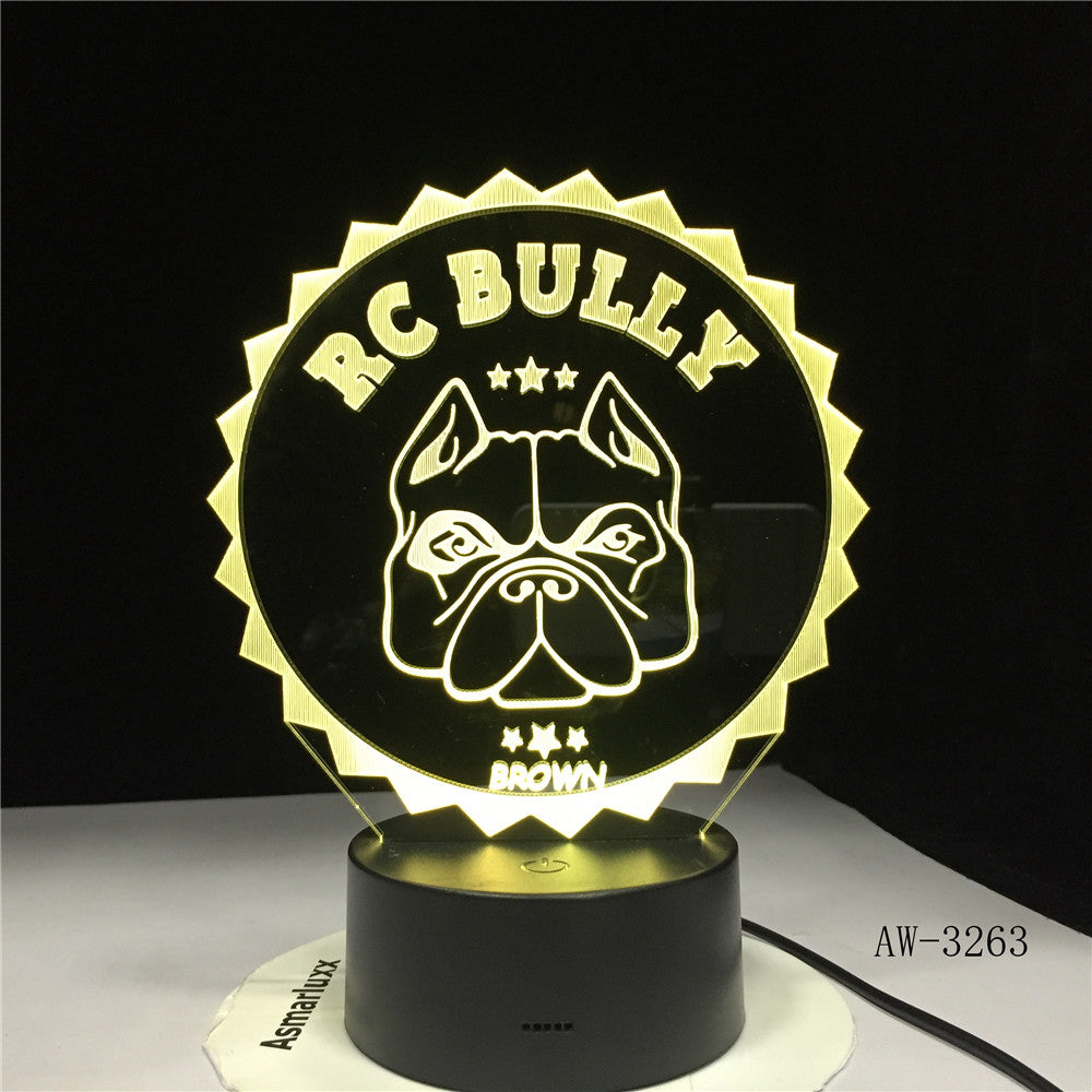 3D Pug French Bulldog LED Night Light Pet Puppy Dog Lighting Home Decor Color Changing Table Lamp Dropshipping AW-3263