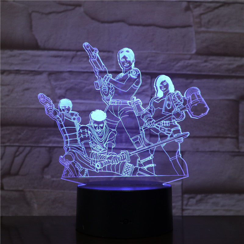 Game Team Figure 3D LED Table Lamp Night Light 7 Colors Changing Bedroom Sleep Lighting Home Decor Gifts Drop shipping