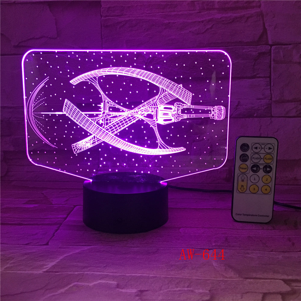 7 Colorful Changeable Mood LED Lamp 3D Led Spaceship Earth Space Desk Lighting Bedroom Bedside Decor Night Light Gifts AW-644