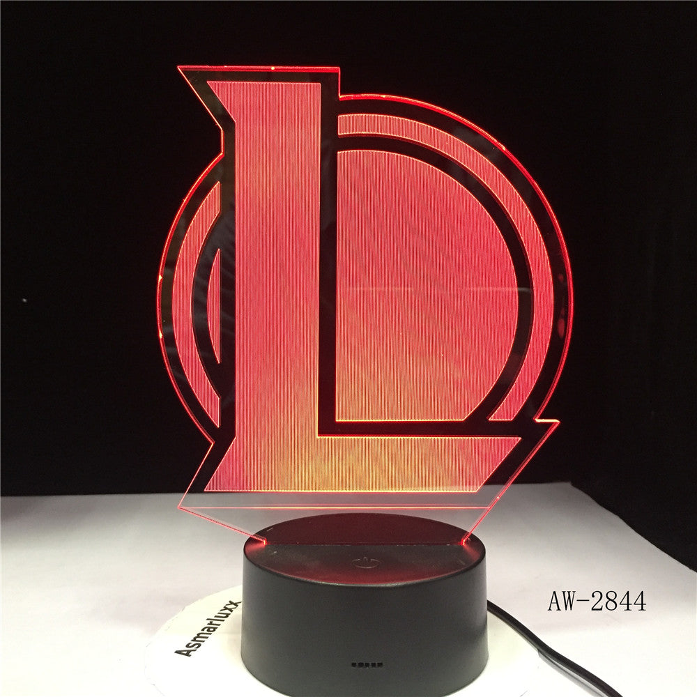 L Team 3D Lamp Night light Baby 7 Color Change Acrylic Remote Touch Switch Toilet lamp USB Energy Saving Desk lamp AW-2844