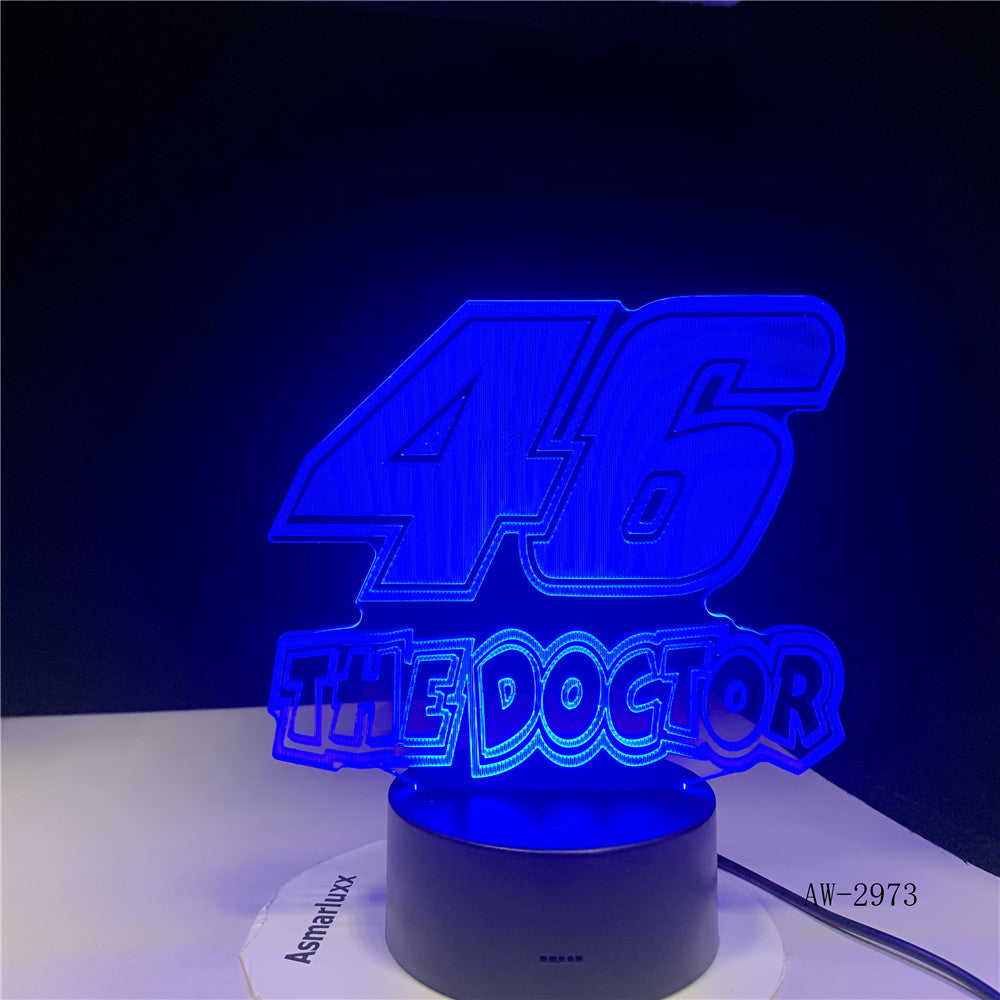 46 The Doctor 3D LED LAMP NIGHT LIGHT Drop Shipping Hot RGBW Bulb Christmas Decorative Gift Cartoon Toy Luminaria AW-2973
