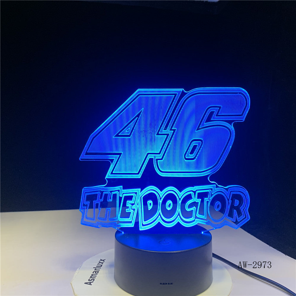 46 The Doctor 3D LED LAMP NIGHT LIGHT Drop Shipping Hot RGBW Bulb Christmas Decorative Gift Cartoon Toy Luminaria AW-2973