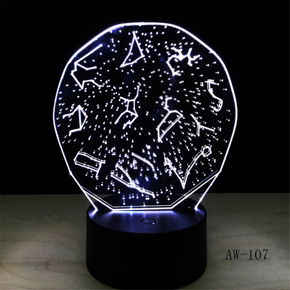 Home Decor Light Sky Constellation Luminaria 7 Color Changing 3D LED Night Lamp Nightlight Gift Bedside Sleep Light Gift AW-107