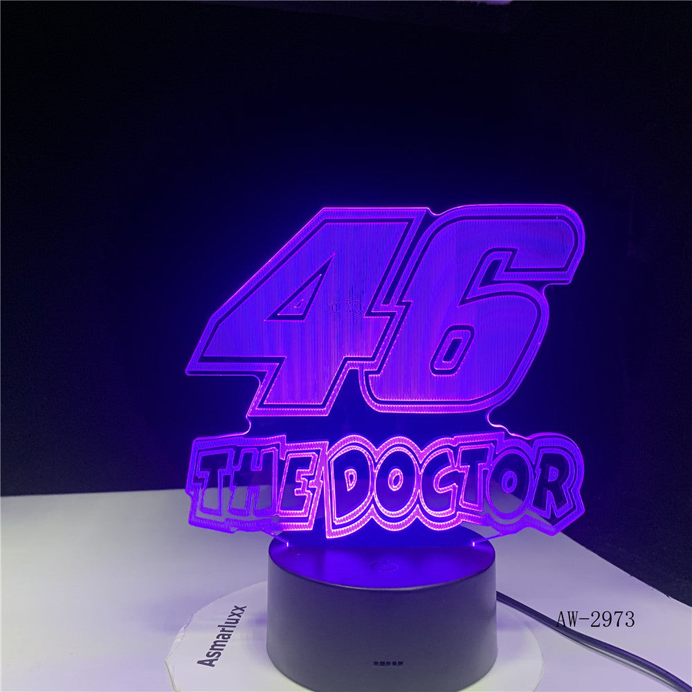 46 The Doctor 3D LED LAMP NIGHT LIGHT Drop Shipping Hot RGBW Bulb Christmas Decorative Gift Cartoon Toy Luminaria AW-2973