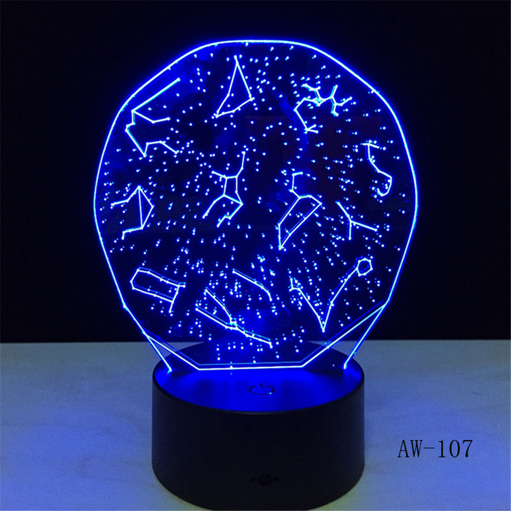 Home Decor Light Sky Constellation Luminaria 7 Color Changing 3D LED Night Lamp Nightlight Gift Bedside Sleep Light Gift AW-107