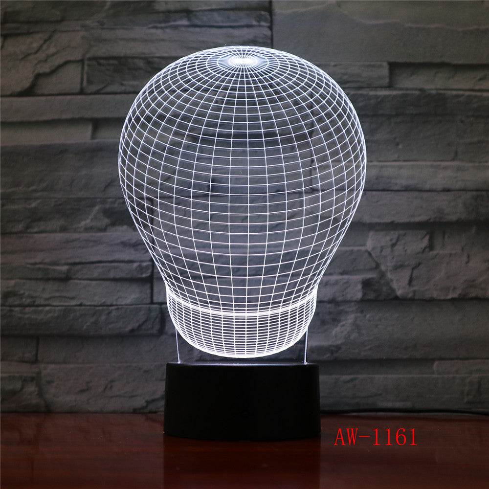 3D 7 Colors Abstract Ball Stereo Vision Acrylic USB Night light Kid's Room Bedside Desk Touch LED Lamp Dropshipping AW-1161