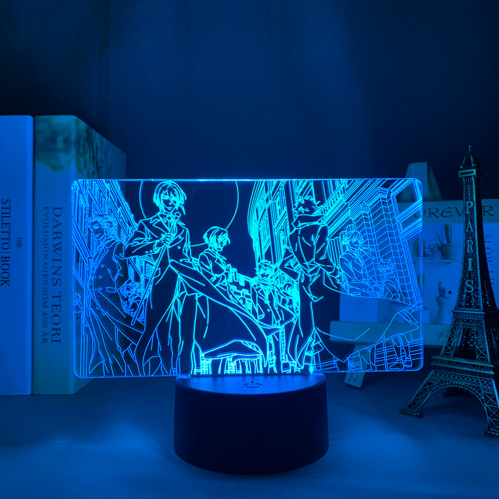 Manga Moriarty The Patriot 3D LED Lamp Anime Figure Bedroom Desk Decoration Small Night Light for Children's Festival Birthday Gifts Neon Lights With Remote
