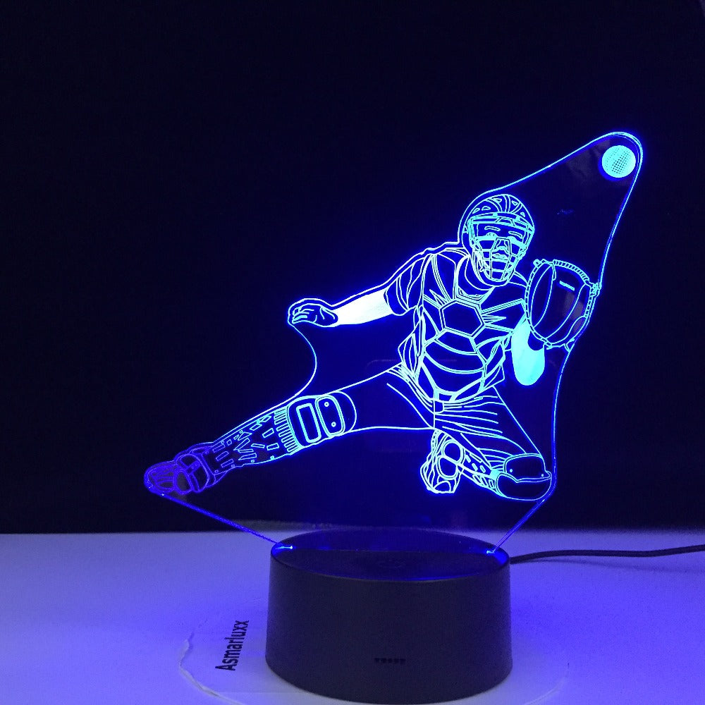Baseball 3D Visual Lamp Colors Optical Illusion Touch Table Desk LED Night Light Great Kids Gift Home Decoration Dropshipping