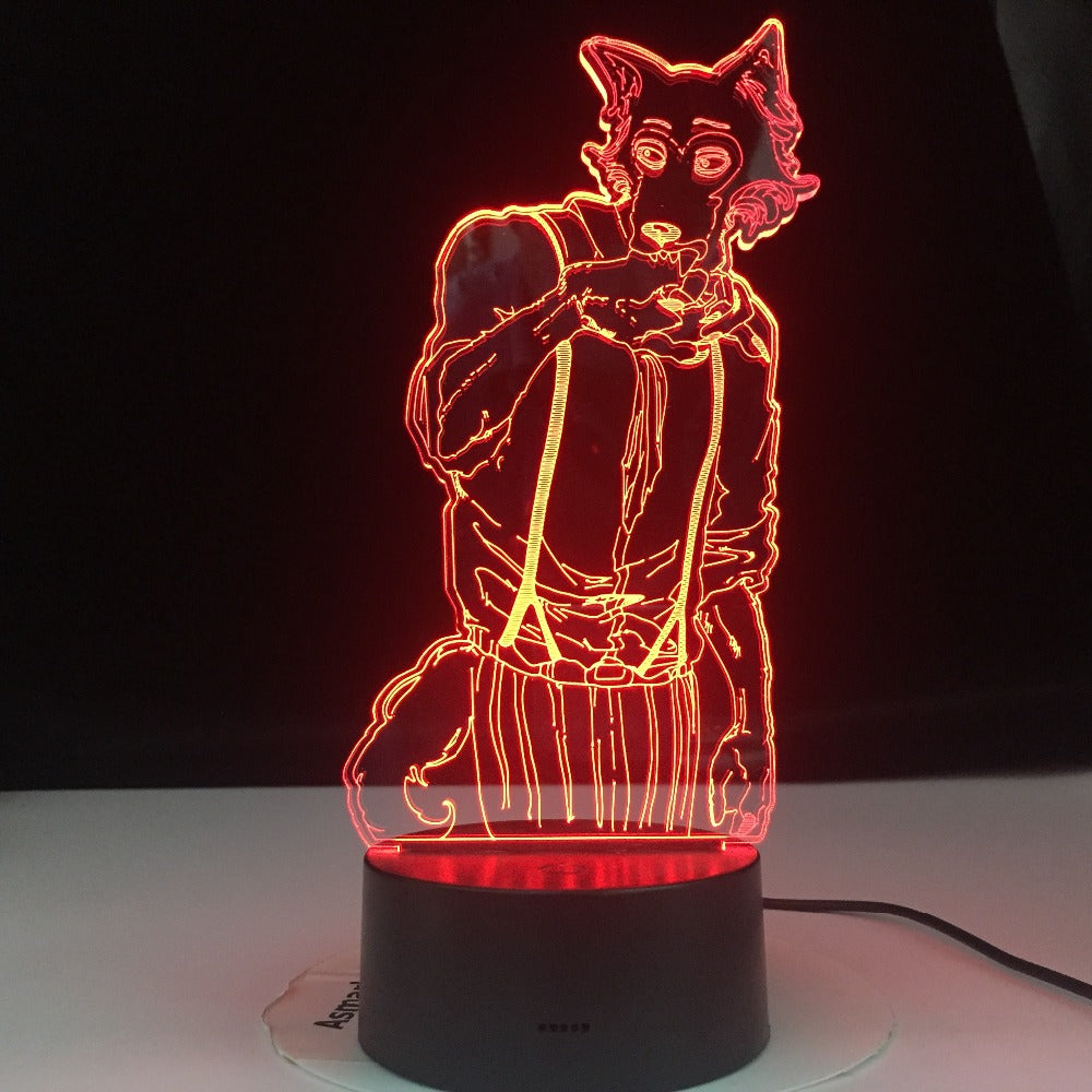 Beastars Fox Human Legosi Figure 3d Night Light for Kids Bedroom Decoration Nightlight Anime Gift USB Table Lamp Dropshipping