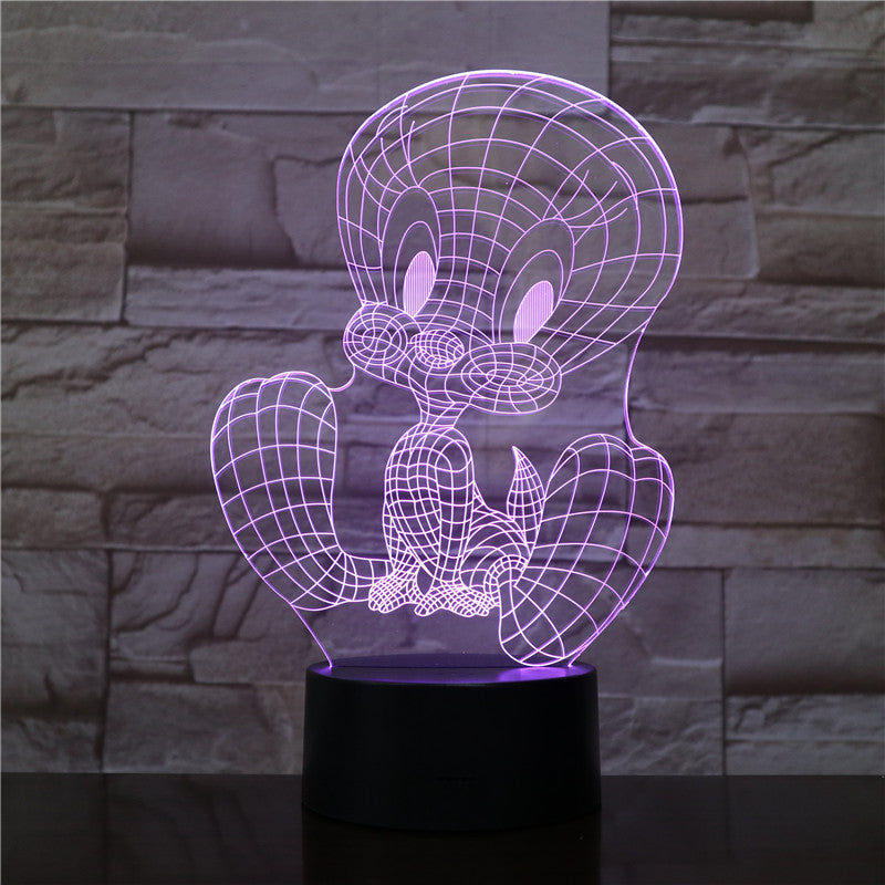 TweetyBird 3D LED Night Light USB Touch Sensor RGB Decoration Child Kids Gift Cartoon Action Figure Table Lamp Bedroom Dropship
