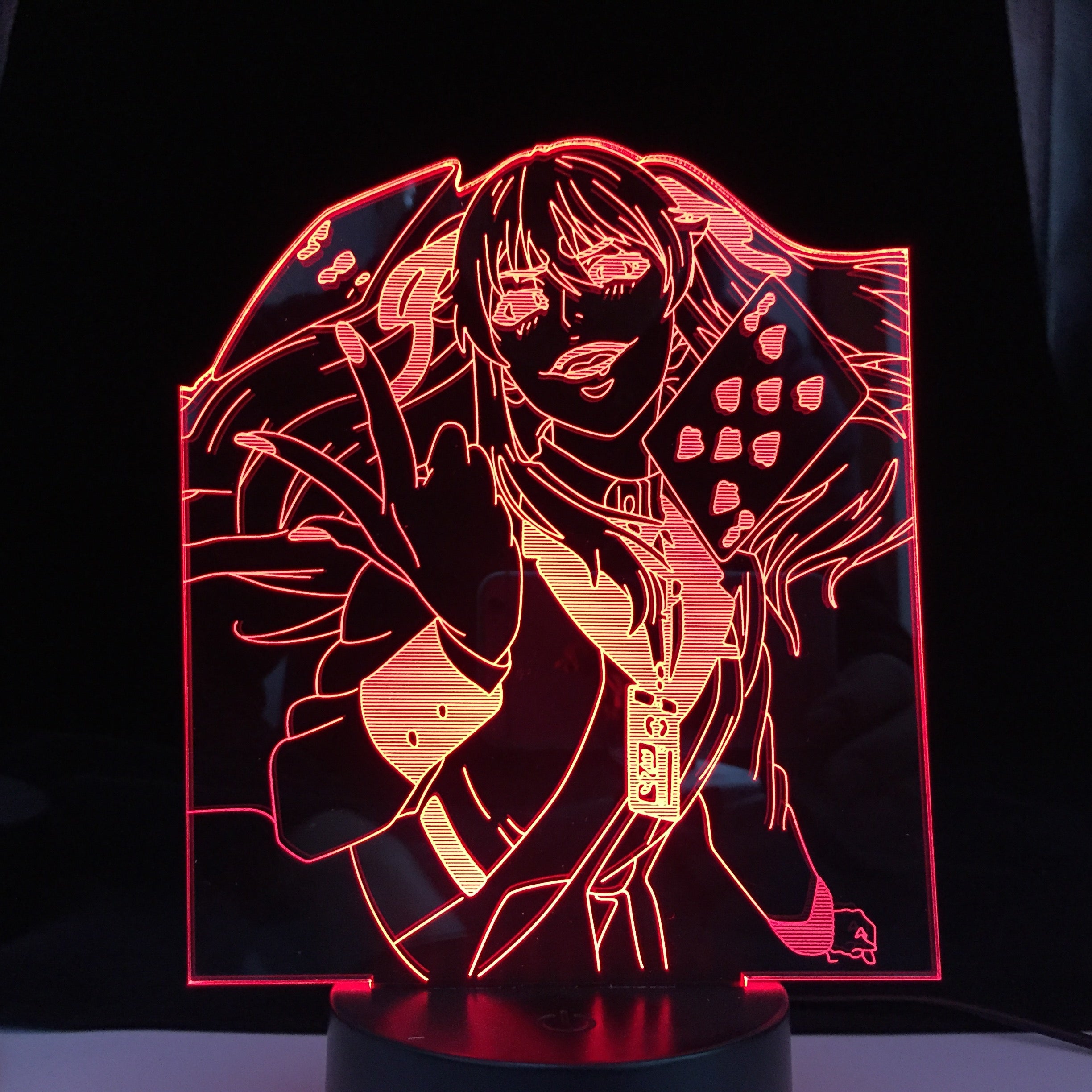 Anime Kakegurui Lamp Jabami Yumeko From Compulsive Gambler Gift for Bedroom Decor Nightlight Japanese Waifu 3D Led Night Light