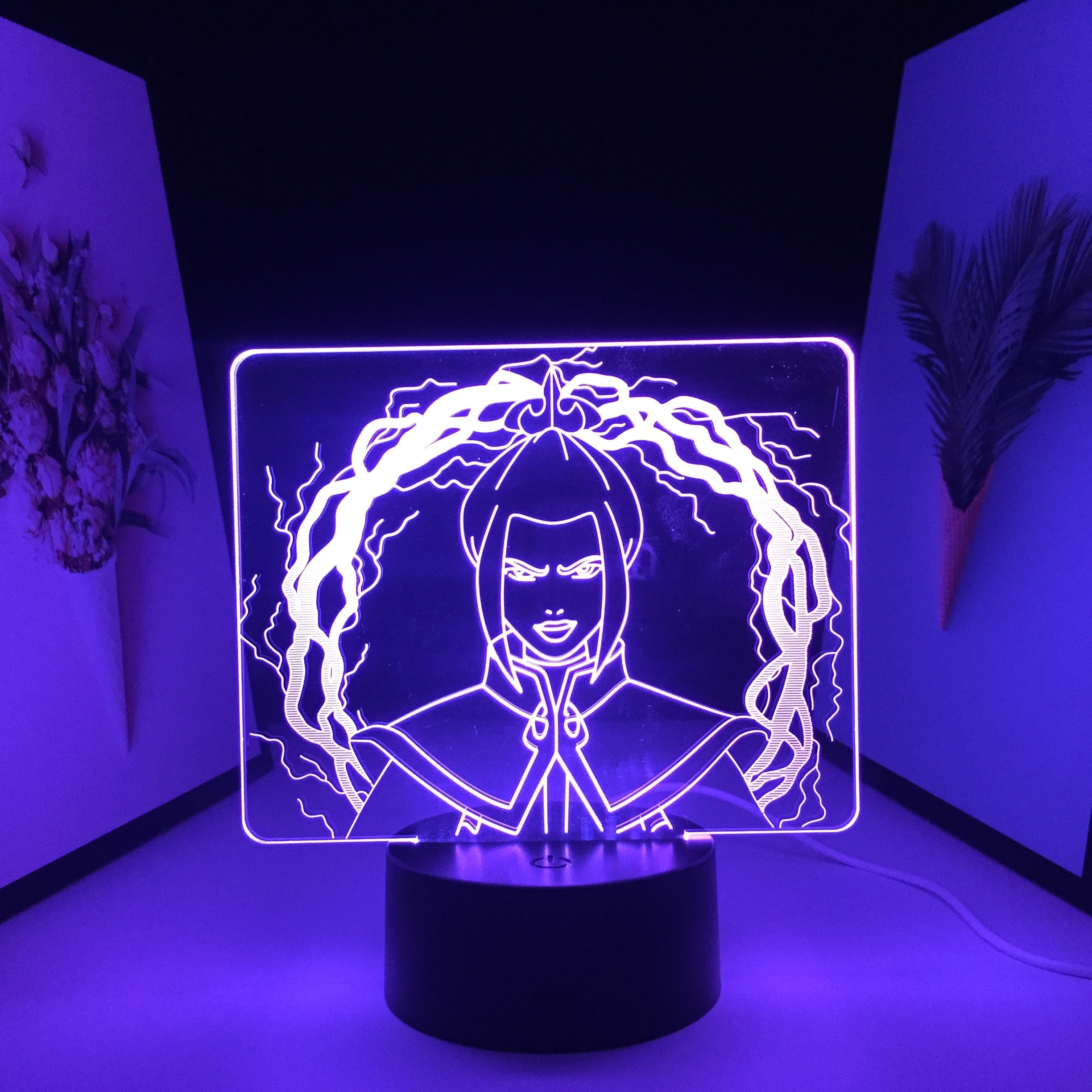 3D LED Night Light Avatar The Last Airbender Azula Home Bedroom Table Decoration for Children's Festival Birthday Gifts Acrylic 7 Color Changes