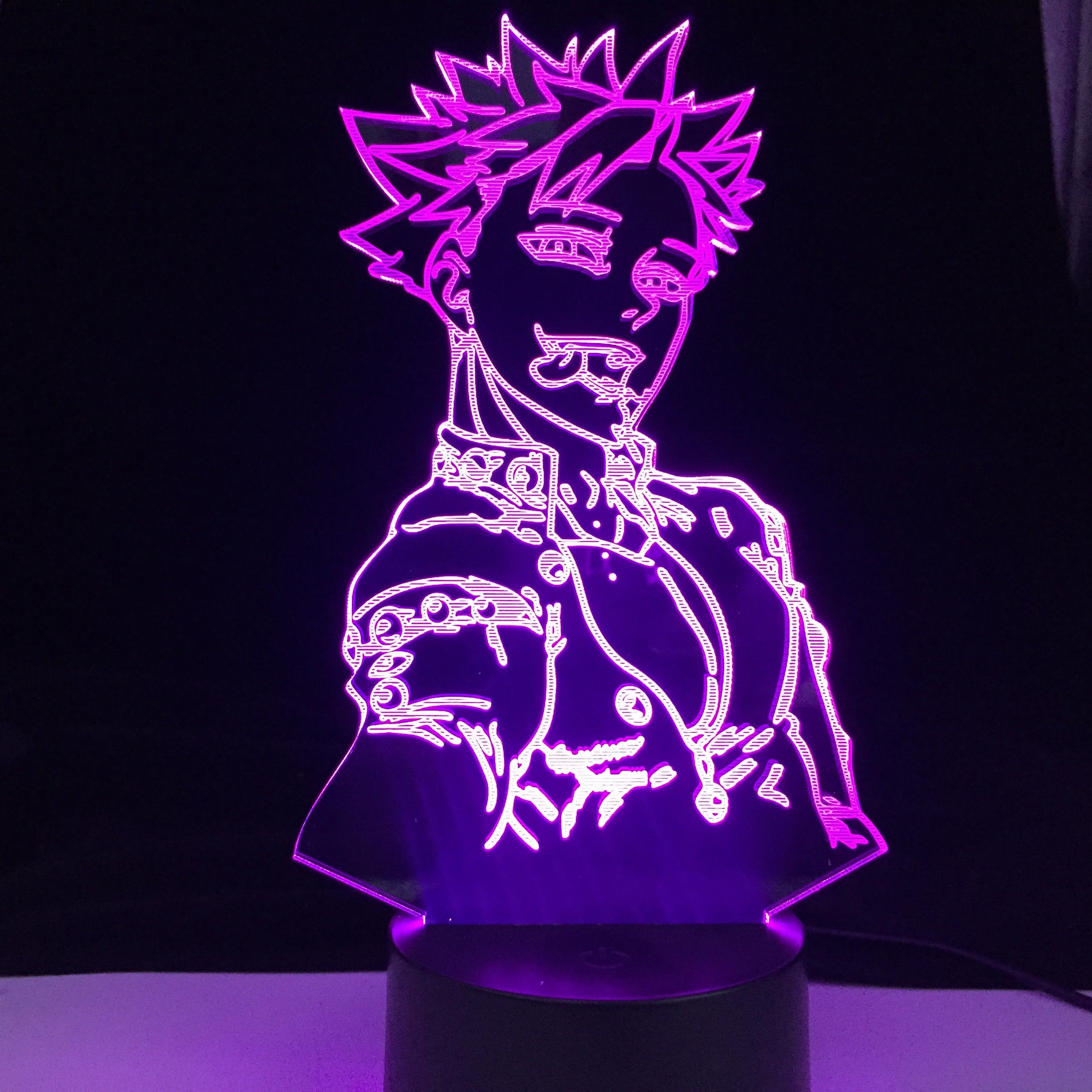 Ban Anime Lamp Seven Deadly Sins Laser LED Engraved Acrylic Upward Lighting 3D Illusion Night Lamp LED Sensor Light Xmas Gift