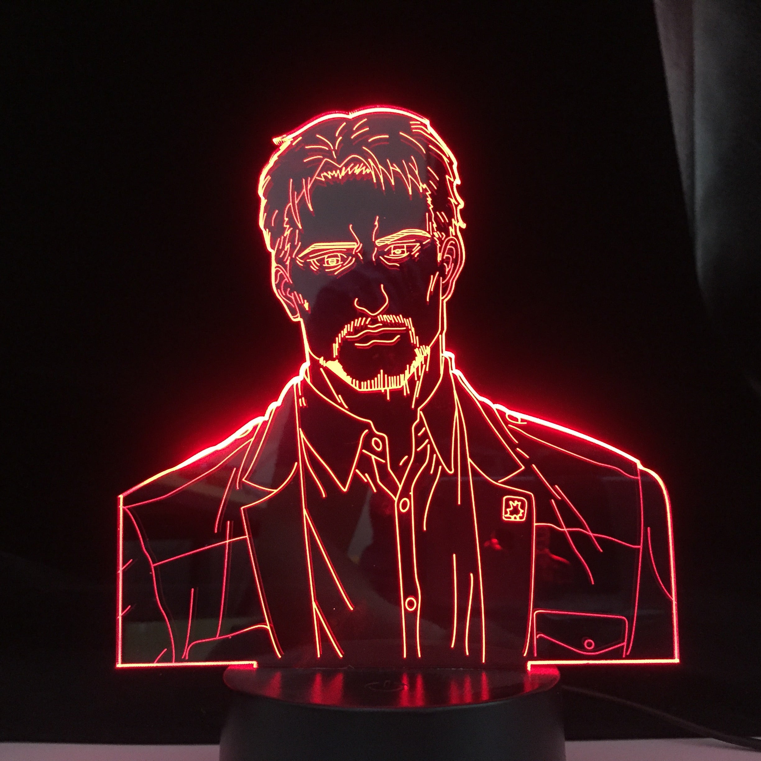 Reiner Braun for Bedroom Decor Light Kids Birthday Gift Attack on Titan 3d Lamp USB 3d Led Night Light Anime Attack on Titan