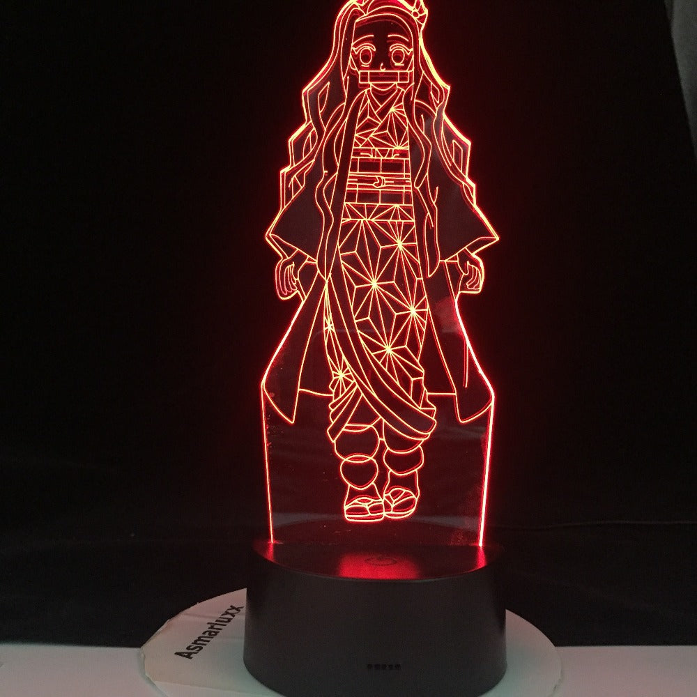 Kimetsu No Yaiba Nezuko Kamado Figure 3d Lamp Demon Slayer Gift 3D Led Night Light for Bedroom Decor Nightlight For Kids Childs