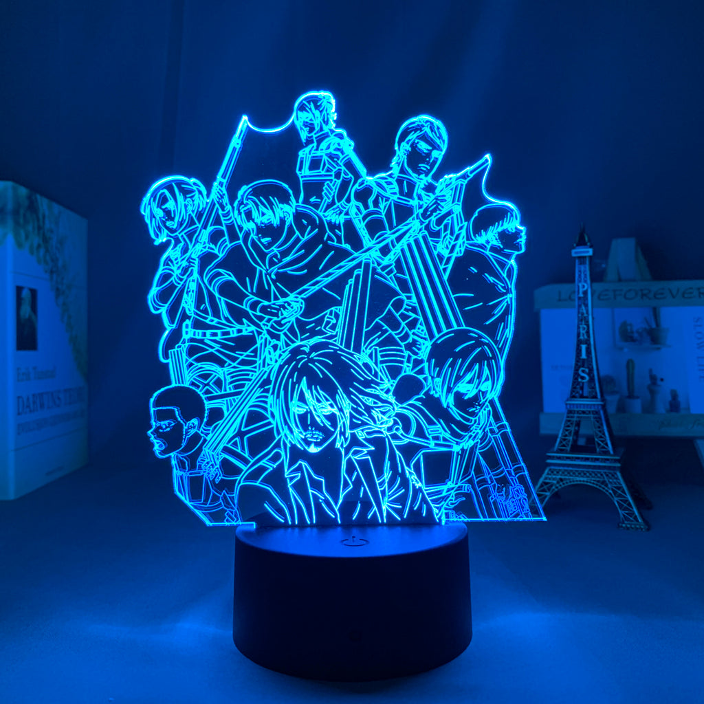 Anime Led Light Attack on Titan Wallpaper Group for Kid Bedroom Decoration Child Birthday Gift Manga AOT Attack on Titan 3d Lamp