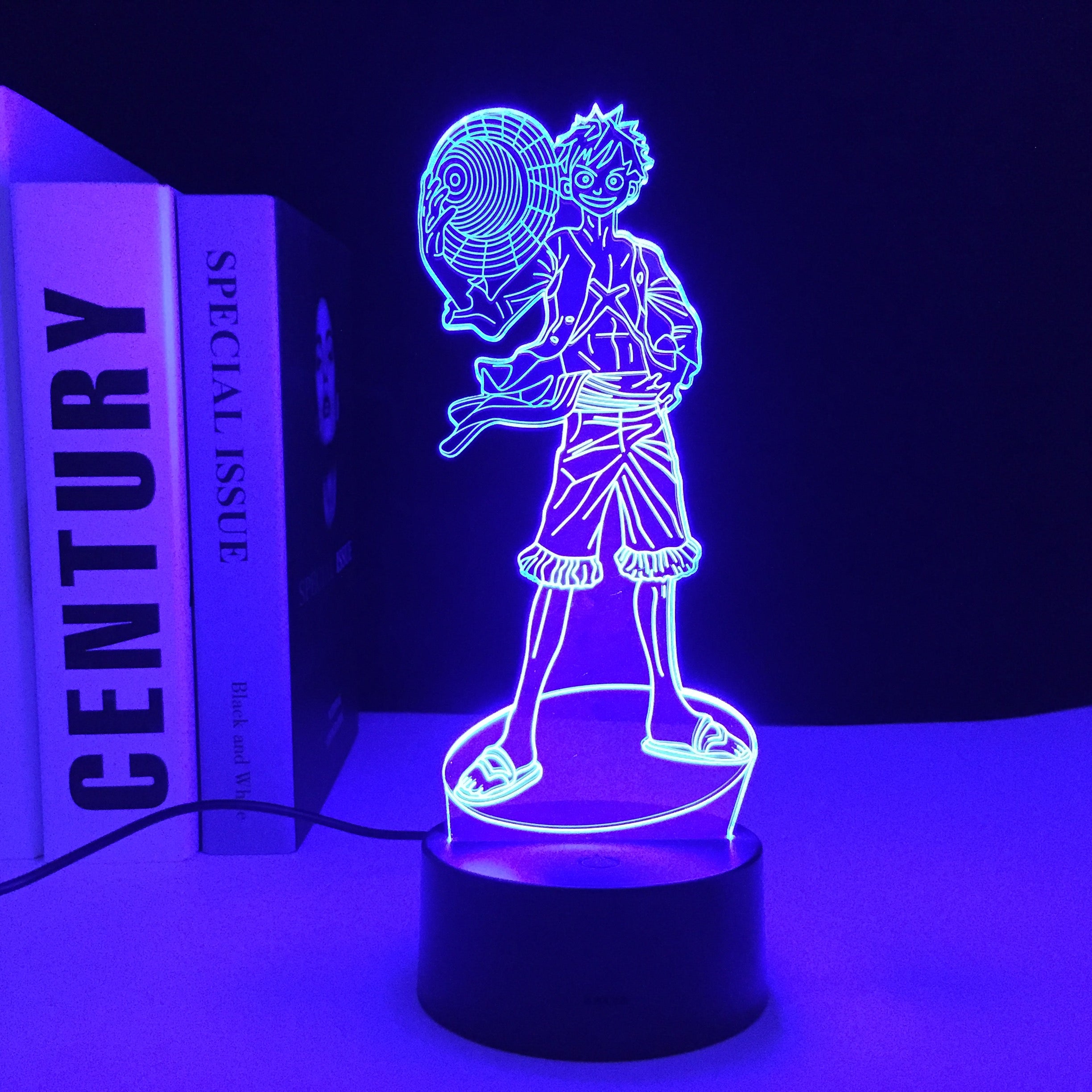 Monkey Luffy Anime Figure 3D Night Light for  Children's Festival Birthday Gifts  USB Link Charging Neon Lamp