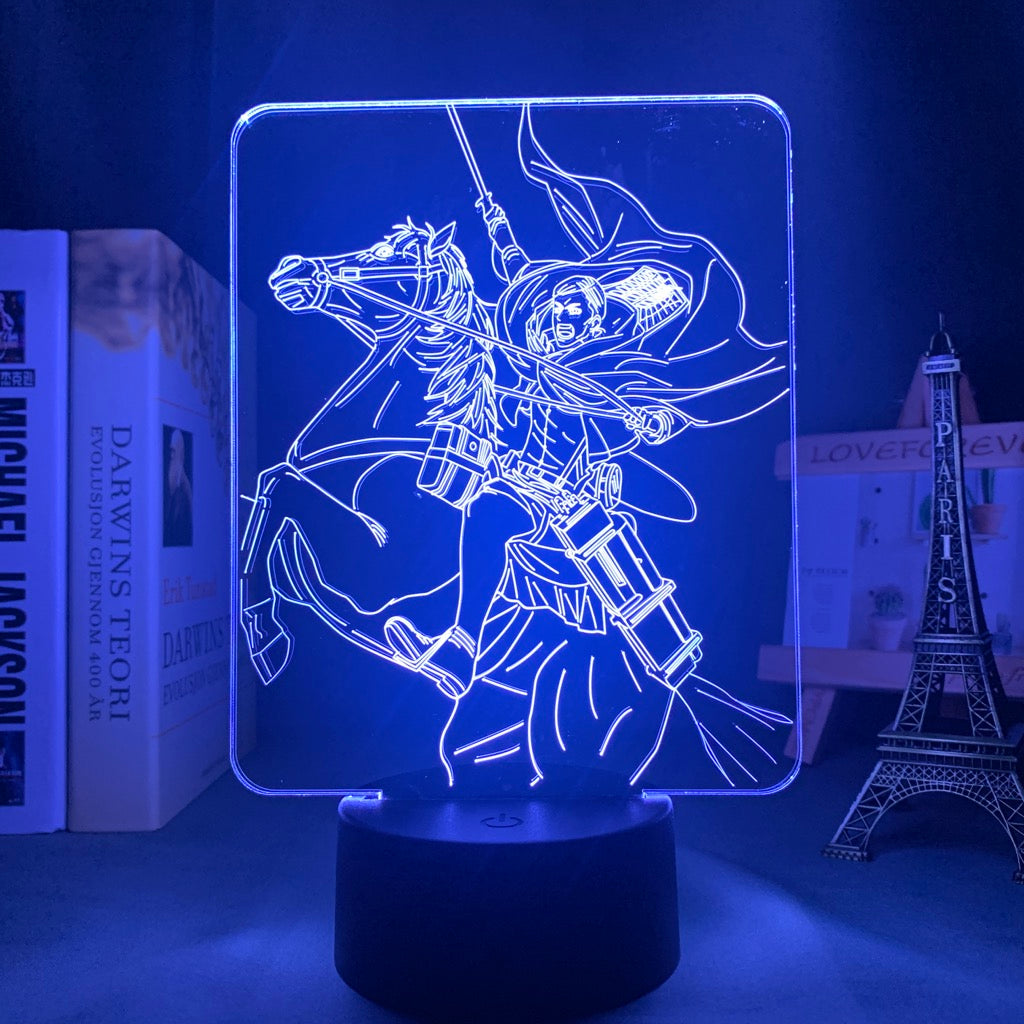 Anime Attack on Titan 3d Lamp Erwin Smith Light for Bedroom Decoration Kids Gift Attack on Titan LED Night Light Erwin Smith