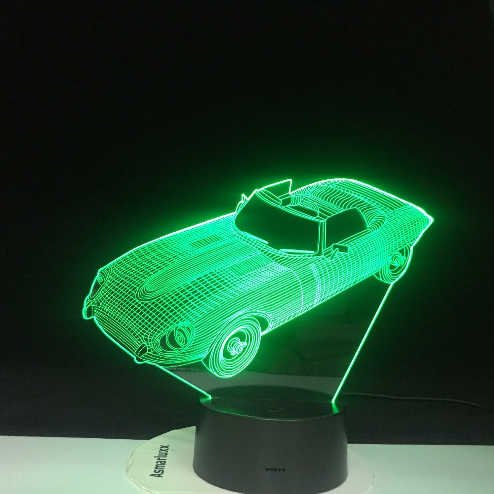 Colors Change Home Decor Light Fixture 3D LED Car Shape Light USB Luminarias Vehicle Night Light Baby Sleep Desk Lamp 1466