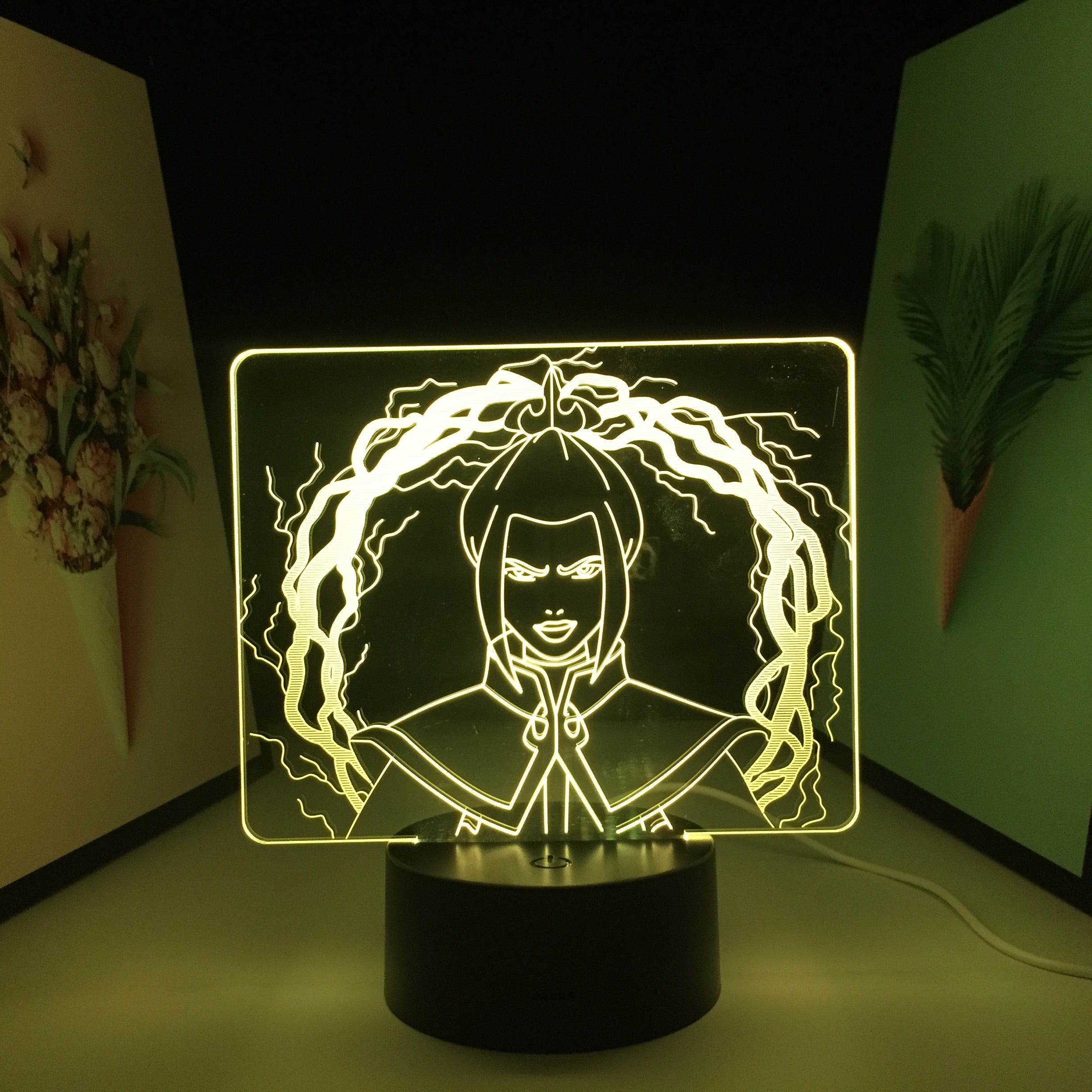 3D LED Night Light Avatar The Last Airbender Azula Home Bedroom Table Decoration for Children's Festival Birthday Gifts Acrylic 7 Color Changes