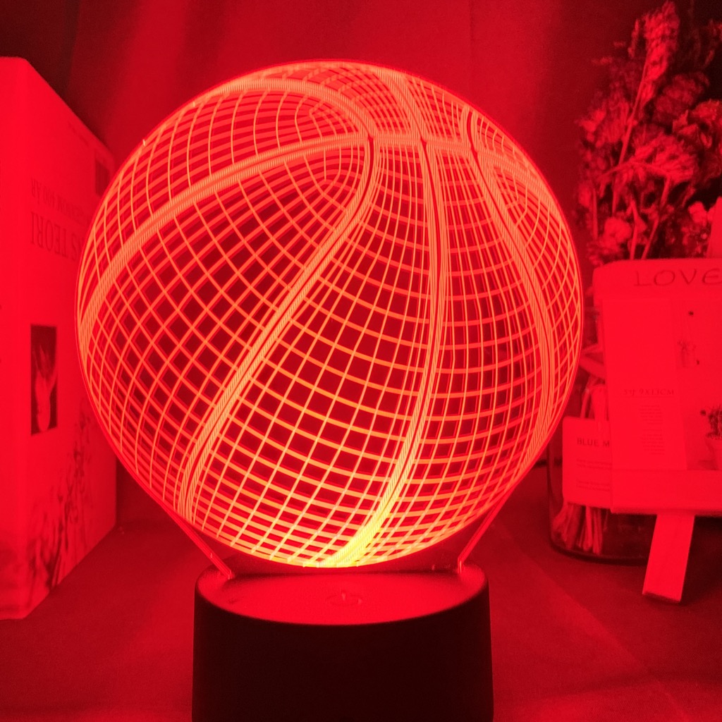 3d Illusion Night Lamp Basketball Ball Hologram Acrylic Nightlight for Room Decor Unique Gift for Student Bedroom Night Light