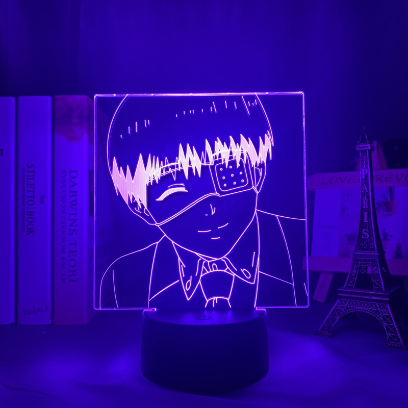 3d Lamp Anime Tokyo Ghoul Ken Kaneki Light for Kids Bedroom Decor Night Light Birthday Gift Manga Gadget Tokyo Ghoul Lamp Kaneki