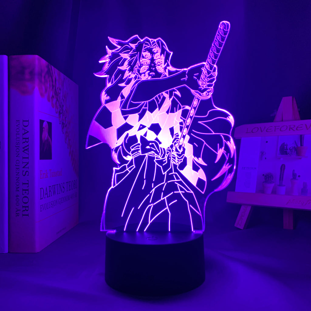 Kimetsu No Yaiba Kokushibou Anime Figure LED Lamp Home Bedroom Desk Decoration Small Night Light Children's Festival Birthday gifts