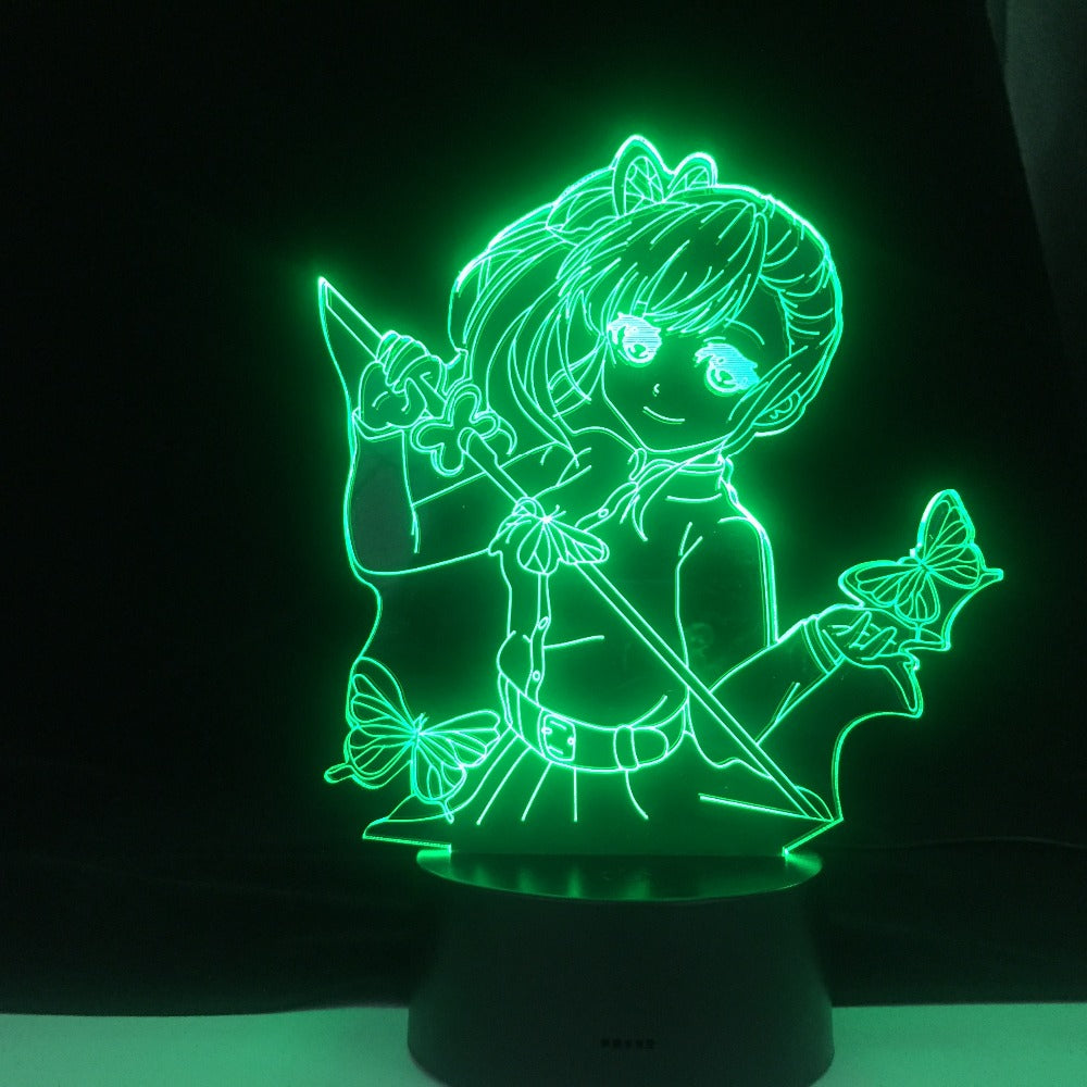 Night Light Anime Demon Slayer Kimetsu No Yaiba Tsuyuri Kanao Home Decor Children's Festival Birthday Gifts 3D Lamp 7 Color Changes With Remote Control