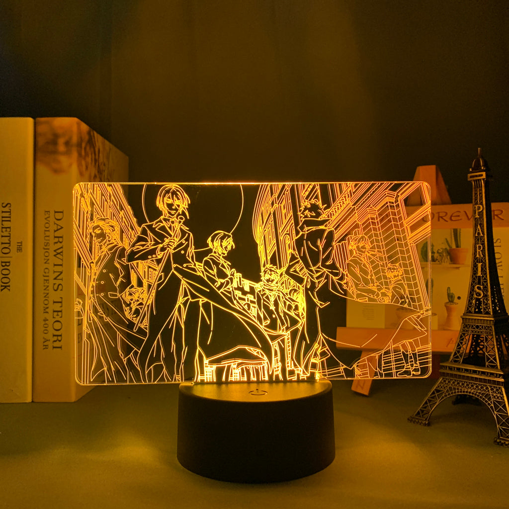 Manga Moriarty The Patriot 3D LED Lamp Anime Figure Bedroom Desk Decoration Small Night Light for Children's Festival Birthday Gifts Neon Lights With Remote