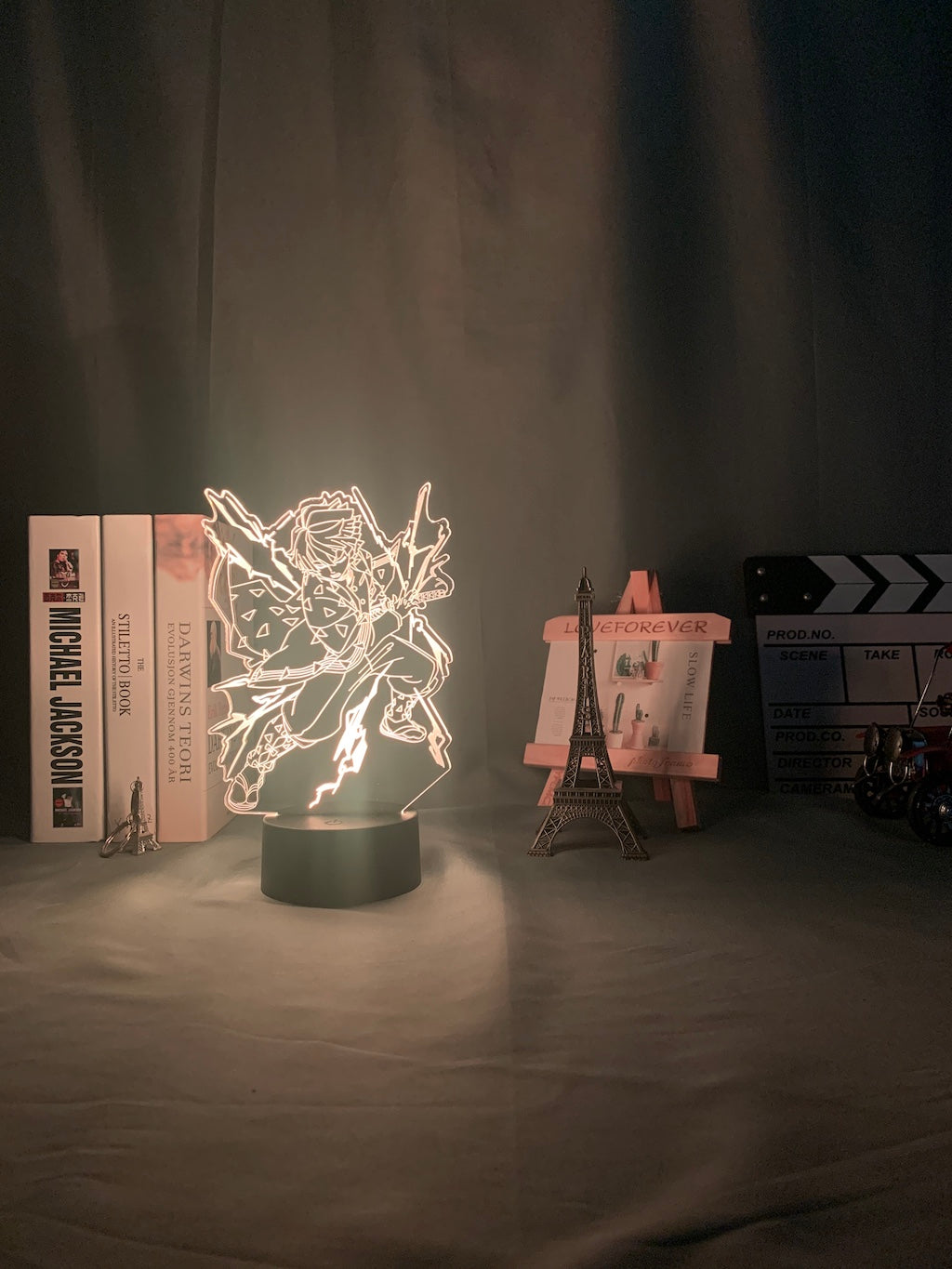 Kimetsu No Yaiba Led Night Light Anime Demon Slayer Lamp for Bedroom Decor Light Kids Child Birthday Gift Agatsuma Zenitsu Light