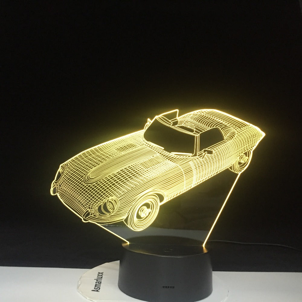 Colors Change Home Decor Light Fixture 3D LED Car Shape Light USB Luminarias Vehicle Night Light Baby Sleep Desk Lamp 1466