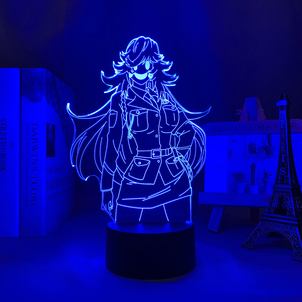 3D LED Lamp Anime Figure High Rise Invasion Nishi Yayoi Bedroom Desk Decoration Small Night Light for Children's Festival Birthday Gifts Neon Lights With Remote