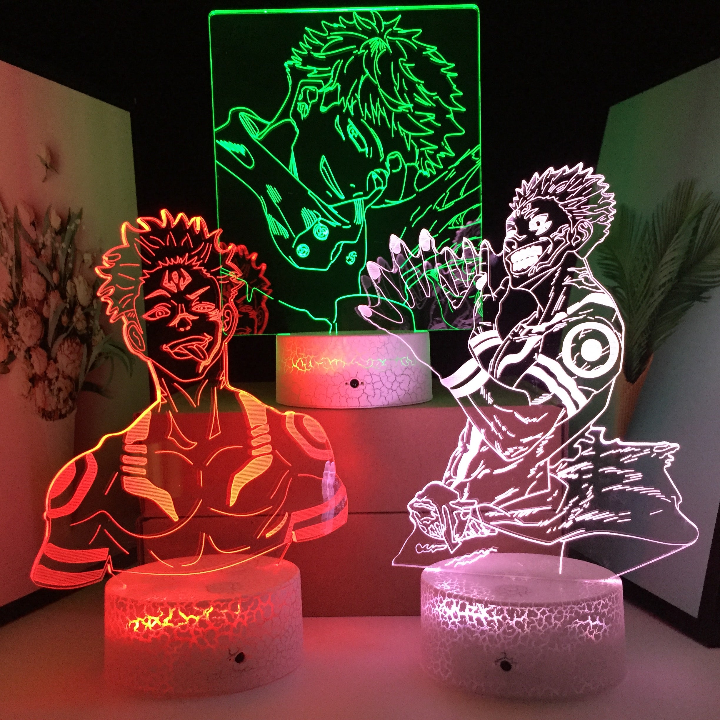 Jujutsu Kaisen Series Anime Figure Night Light Bedroom Decoration Night Light Acrylic Manga Table Lamp 3D LED Light