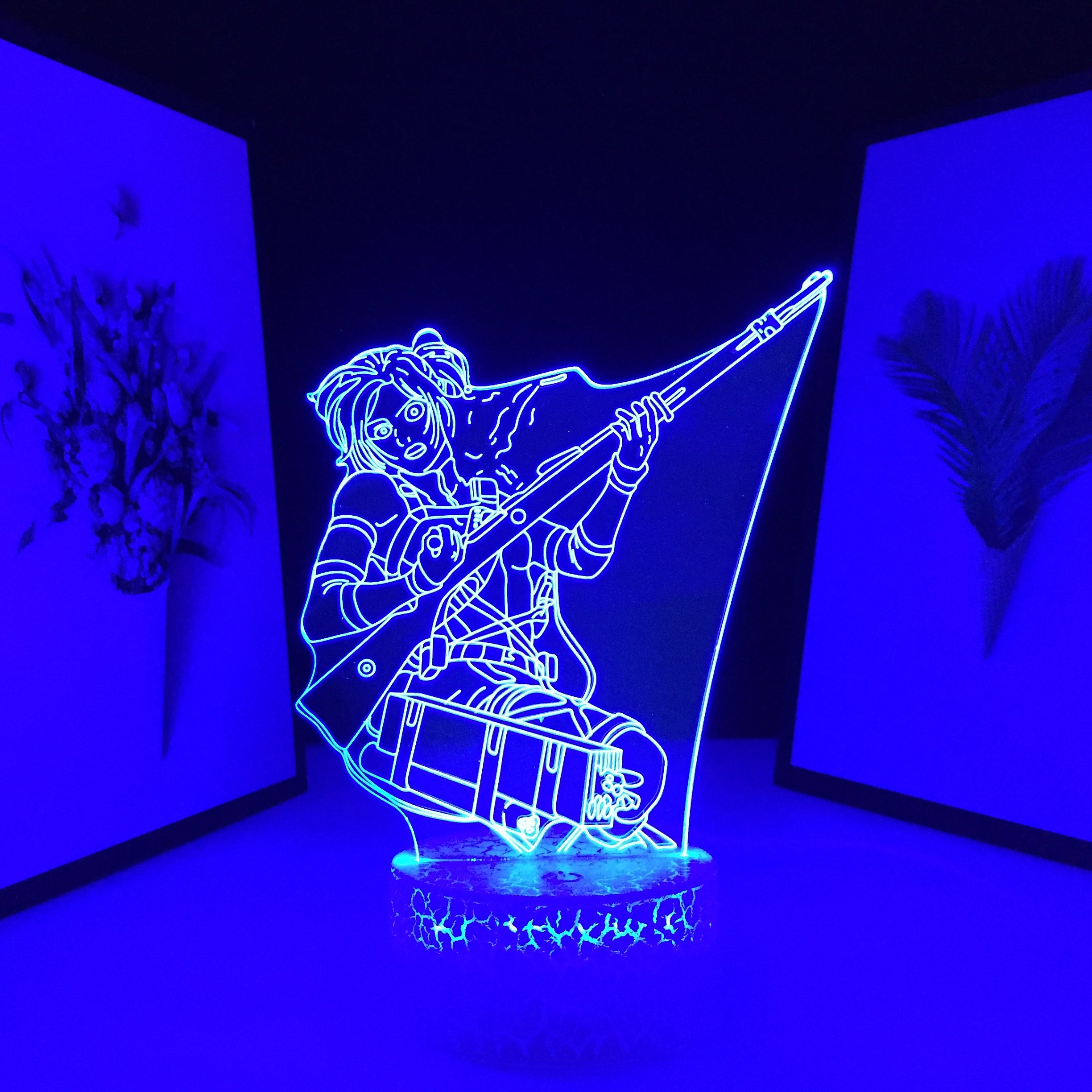 Anime Attack on Titan Annie Leonhart Manga Lamp Multi Color Conversion With Remote Control Compact And Convenient Neon Lamp